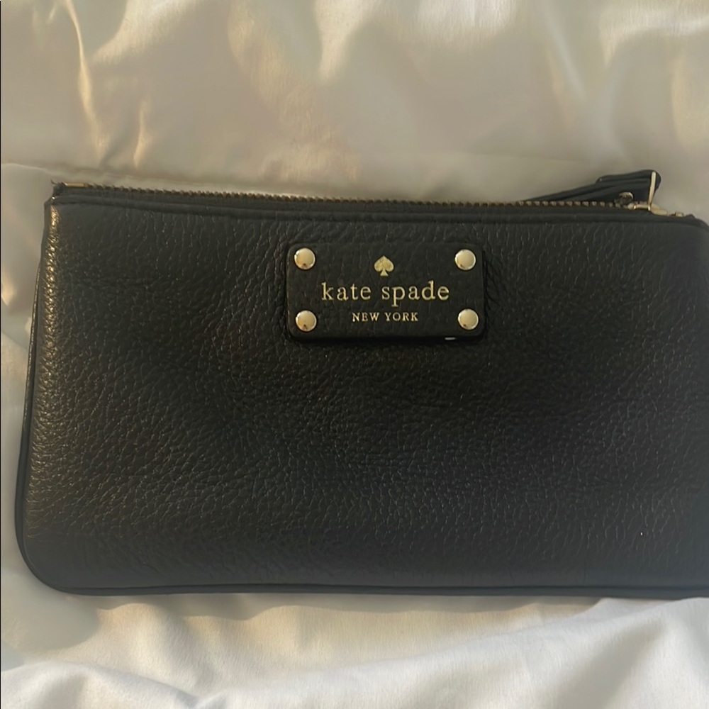 Kate Spade Black Leather Clutch